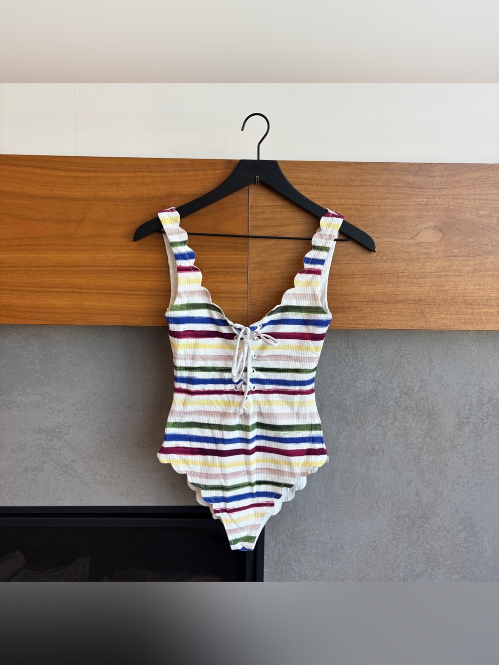 MARYSIA PALM SPRINGS TIE MAILLOT SWIMSUIT, SIZE XS